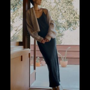 Ozma of California, Anaise Slip Dress, Black, Size Small